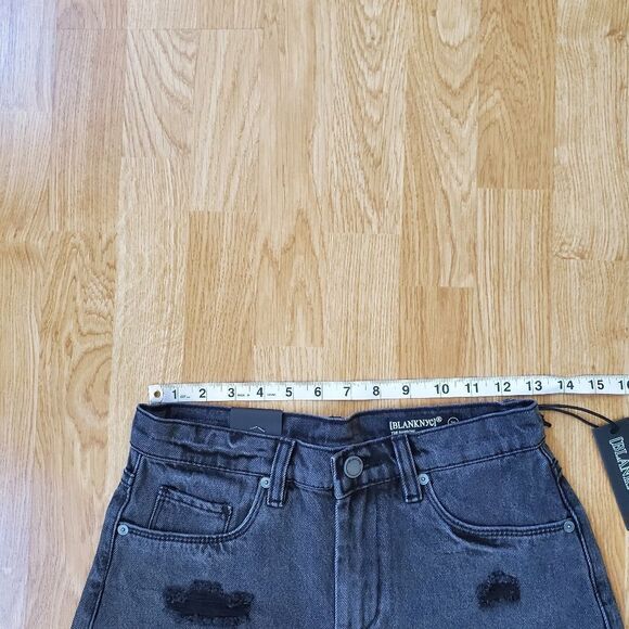 NEW! Blank NYC | 'The Barrow' High-Waist Distressed Shorts - [size 25, Black] - Picture 9 of 13